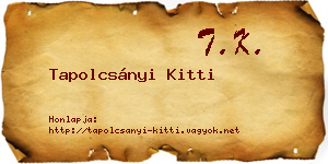 Tapolcsányi Kitti névjegykártya